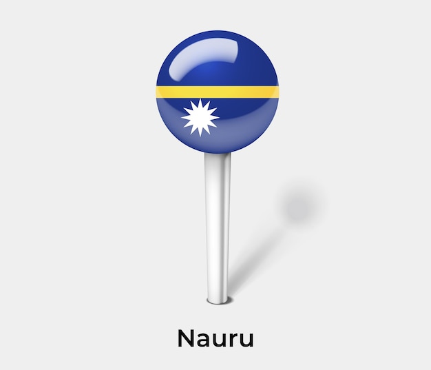 Nauru-pin für kartenvektorillustration