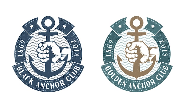 Nautisches retro-logo