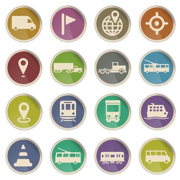 Navigation einfach Vektor-Icon-Set