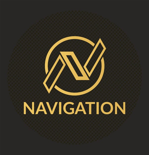 Vektor navigationsbuchstabe n-logo