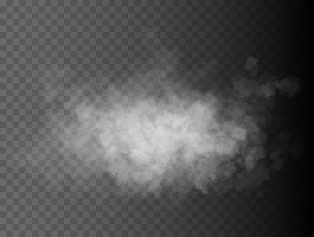 Nebel oder Rauch isoliert transparenter Spezialeffekt weißer Vektor Trübung Nebel oder Smog Hintergrund vec...