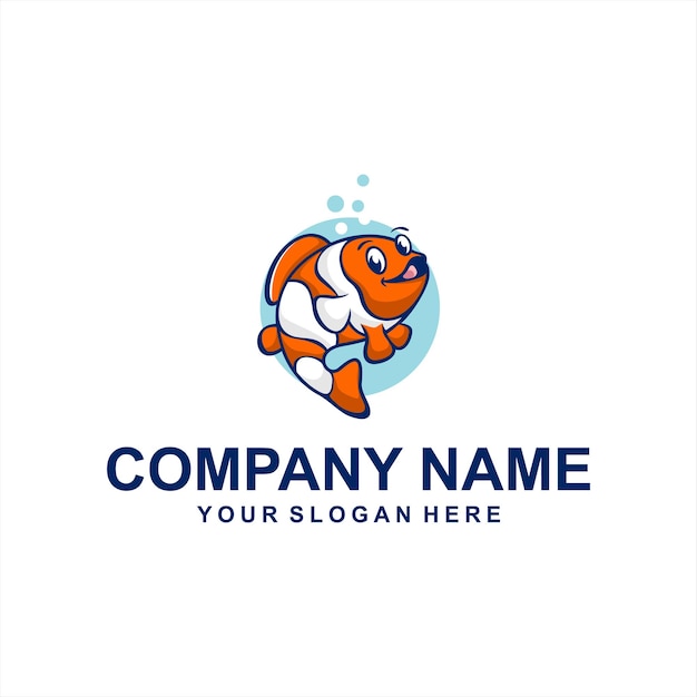 Vektor nemo-fisch-cartoon-logo-vektor