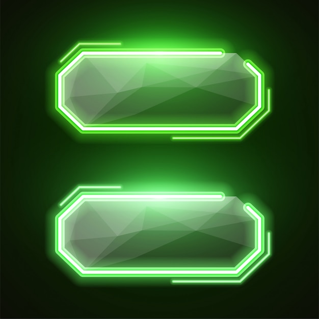 Neon banner template-design.