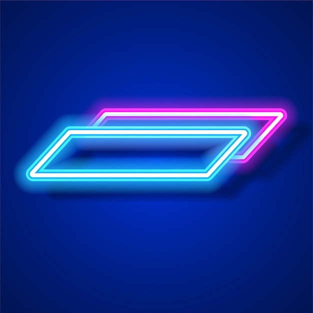 Neon banner template-design.