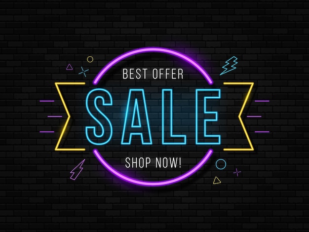 Neon Black Friday-Schild Bester Angebotsverkauf.