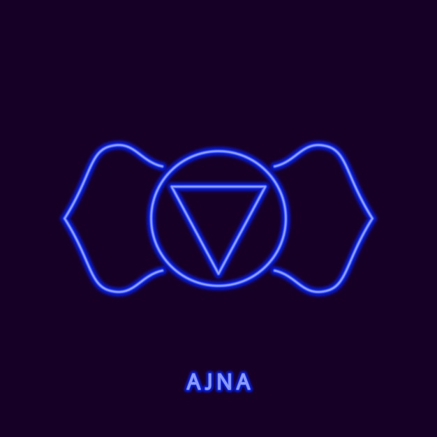 Neon Chakra Ajna drittes Auge