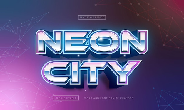 Neon city texteffekt editierbar