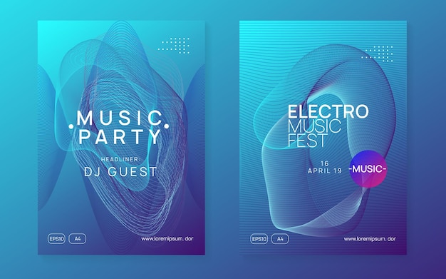 Neon-Club-Flyer Elektro-Tanzmusik Trance-Party dj Electroni