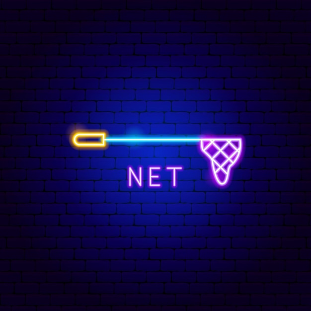 Neon-Etikett des Netts