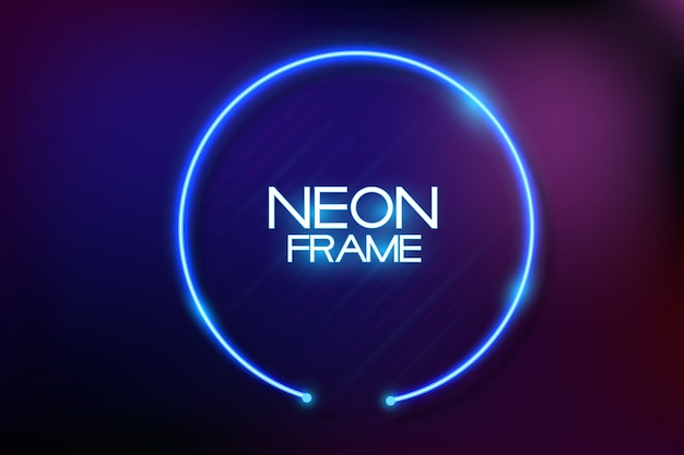 Vektor neon frame hintergrund