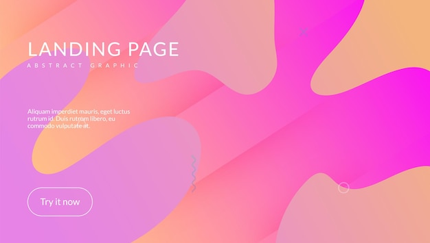 Neon hintergrund dynamisches cover wellig landing page creative maga