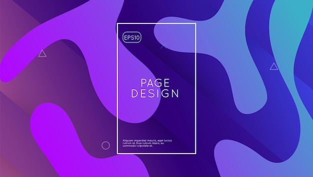 Neon-Layout flache Zielseite horizontale Abbildung abstrac