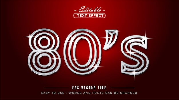 Neon-Text aus den 80ern, redigierbarer Text-Effekt