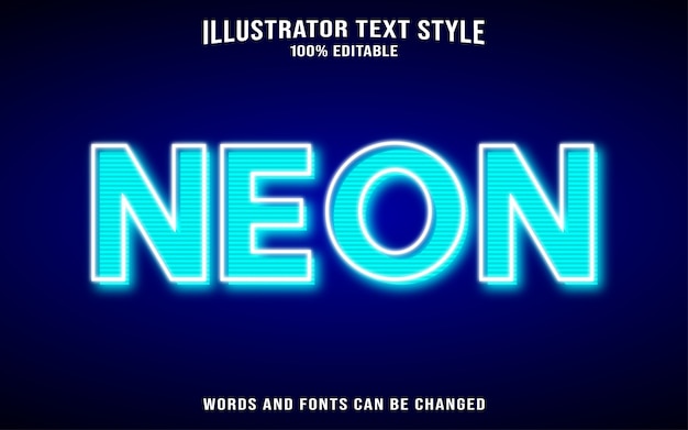 Neon-textstil-effekt