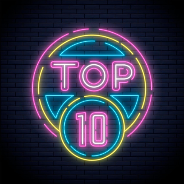 Neon Top Ten Illustration