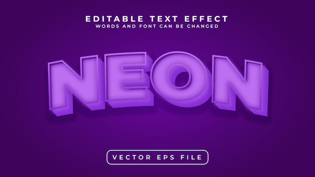 Neon-vektor-text-effekt