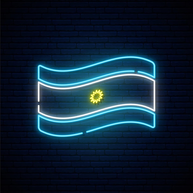 Neonflagge von argentinien