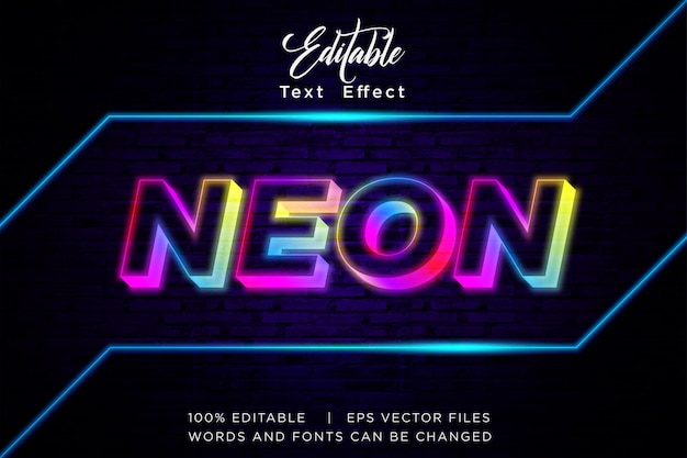 Neonlicht bearbeitbarer Texteffekt