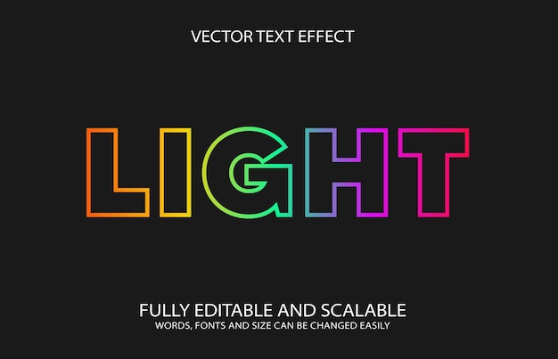 Vektor neonlicht-texteffekt