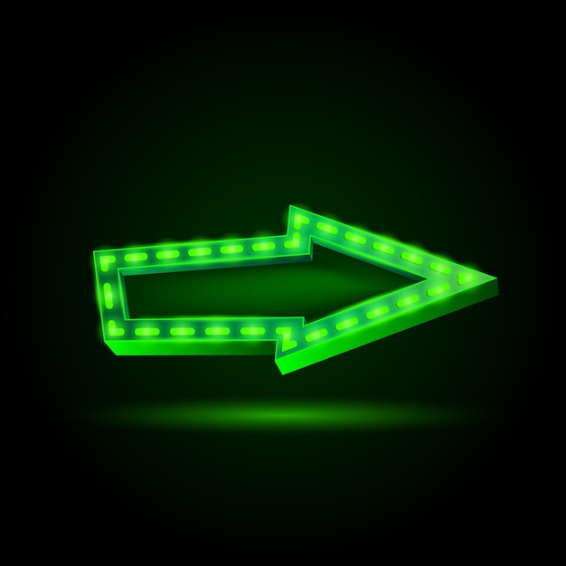 Neonpfeil 3D-Banner