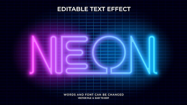 Vektor neontexteffekte