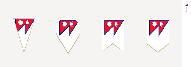 Nepal-flagge in vertikaler designvektorillustration