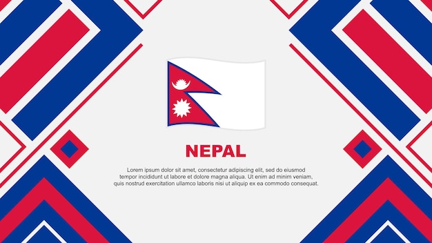 Nepalische flagge abstract hintergrunddesign vorlage nepalischer unabhängigkeitstag banner tapeten vektorillustration nepalische flagge