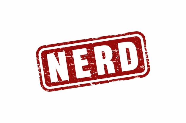 Vektor nerd-grunge-stempel