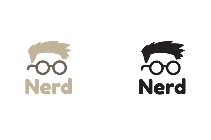 Vektor nerd-logo-vorlage