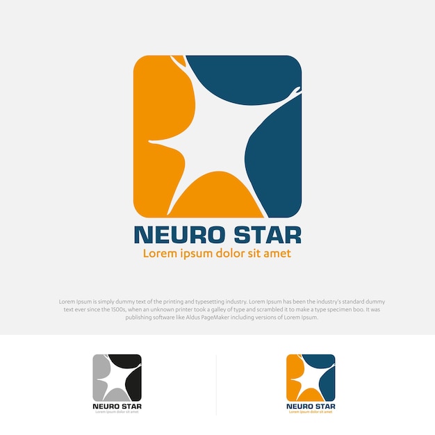 Nervös neuroneurologische gehirnneuralgie zervikalplexus-logo-symbol