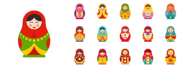 Nesting Doll-Icon-Set