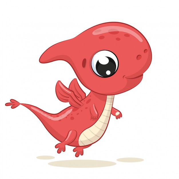 Nette baby-dinosaurier-illustration.