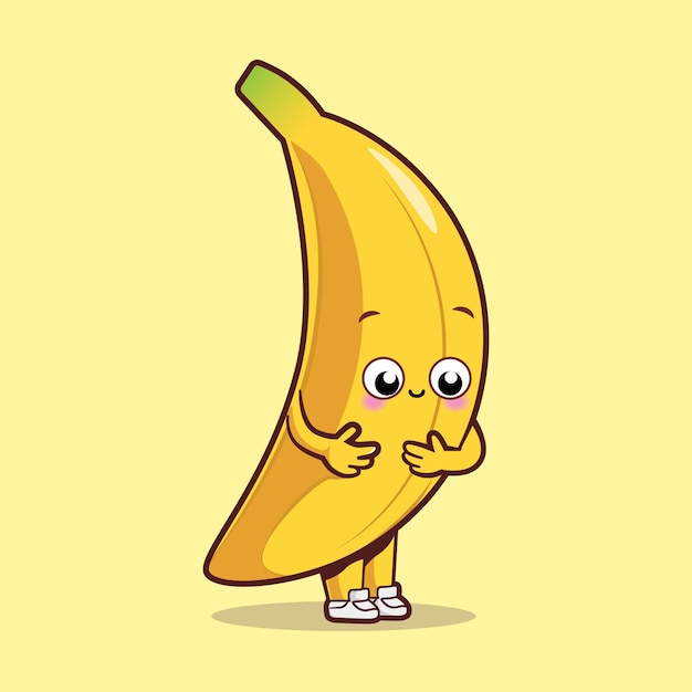 Nette Bananen-Vektor-Illustration