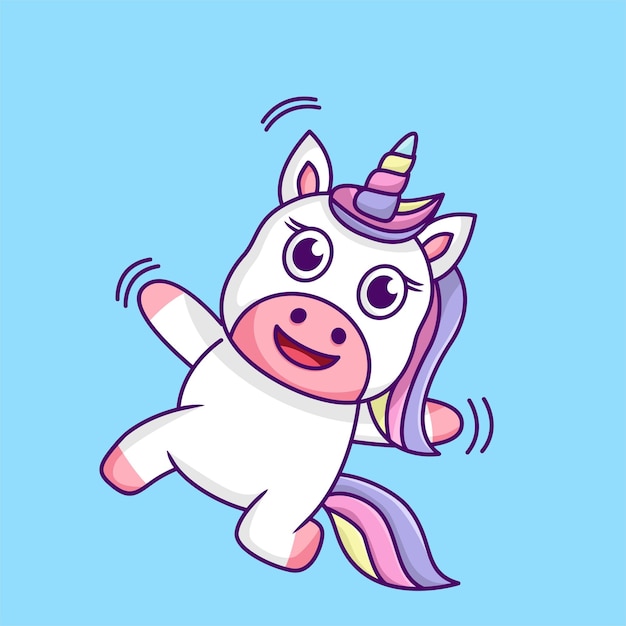 Nette Einhornillustration, nett und Spaß