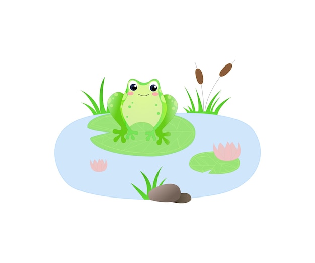 Vektor nette froschillustration