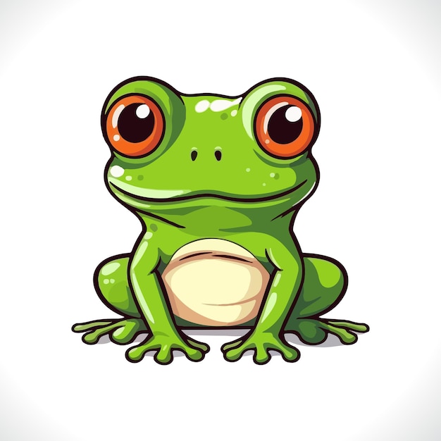 Nette Froschkarikatur-Vektorillustration