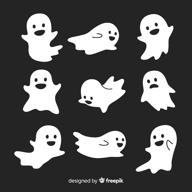 Nette Halloween-Geister Sammlung in verschiedenen Posen