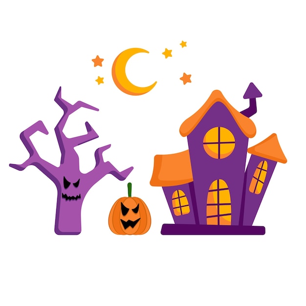 Nette illustration hallo halloween