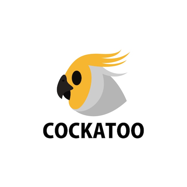 Nette kakadu-logo-symbolillustration