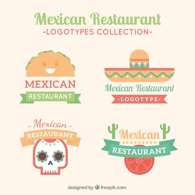Vektor nette mexikanische restaurants logos