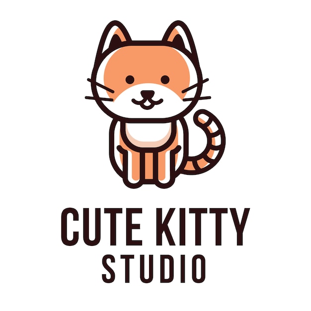 Nette miezekatze-studio-logo-schablone