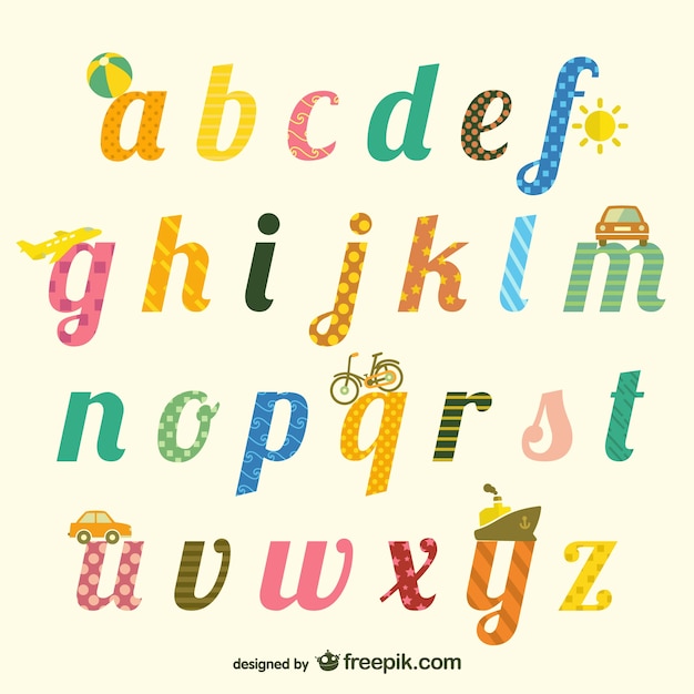 Nette typografie alphabet