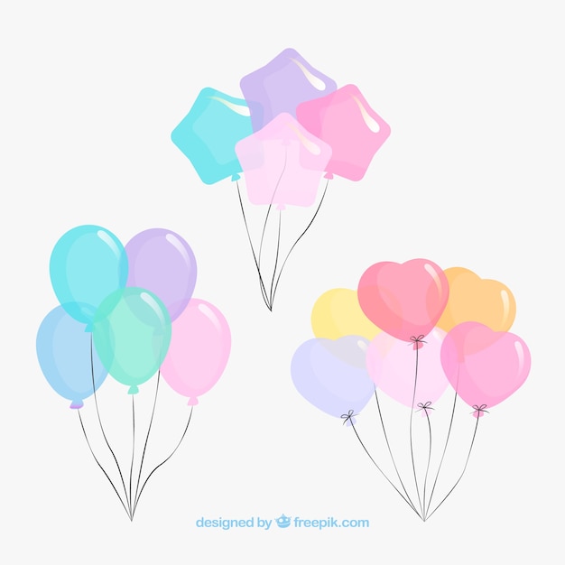 Nette und bunte dekorative ballone