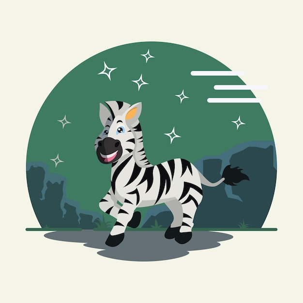 Nette zebradesign-vektorillustration