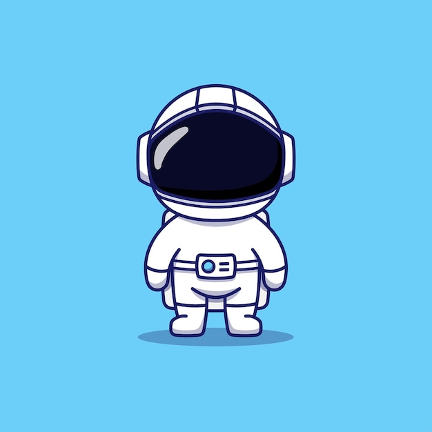 Netter astronaut, der raumanzug trägt