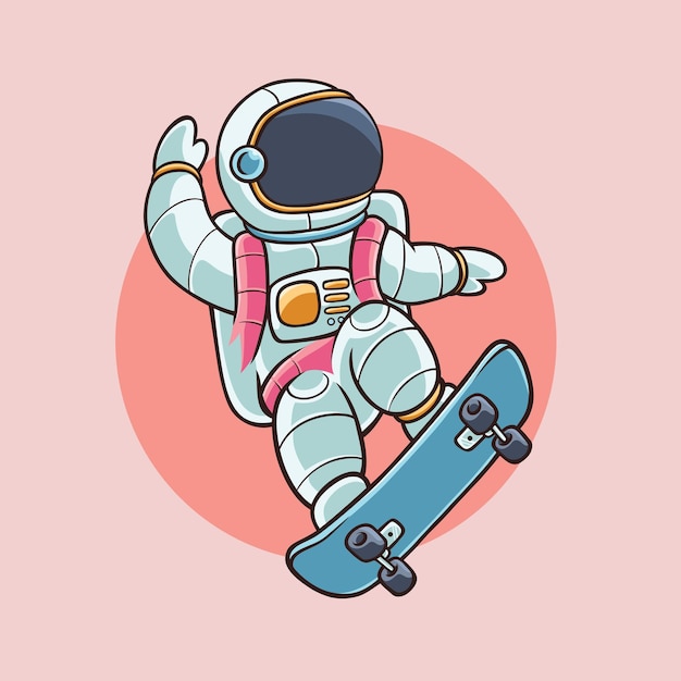 Vektor netter astronautenillustrations-designvektor