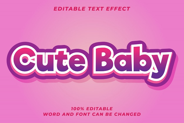 Netter babytextart-effekt