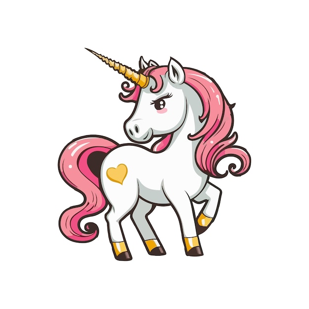 Netter bunter Einhornvektor