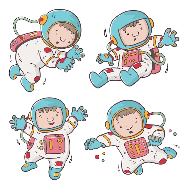 Netter Cartoon des Astronauten