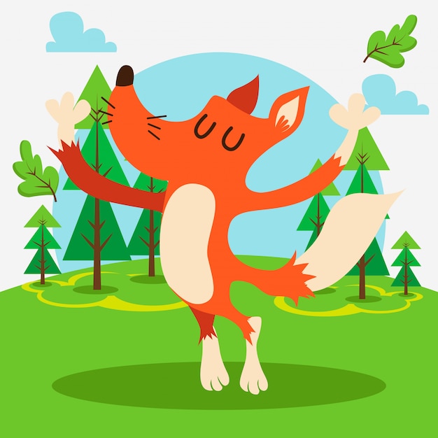 Netter fuchs im wald